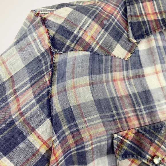 Ranch Wear Vintage Plaid Button Down Shirt - Picture 5 of 8